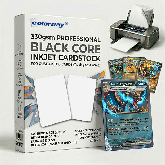Premium Black Core Matte Cardstock 330g (A4)